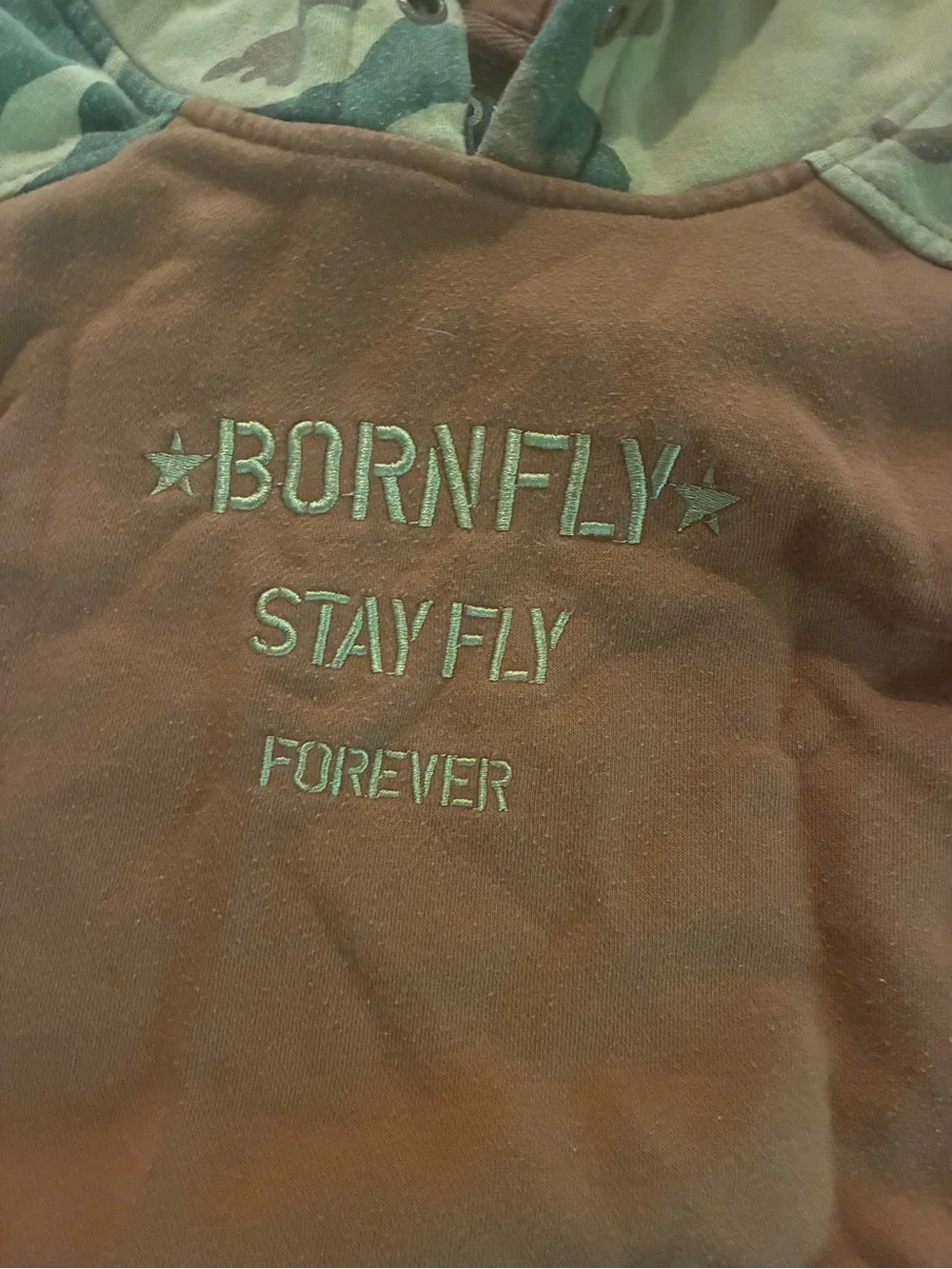 Born Fly Brown & Camo Hoodie - 